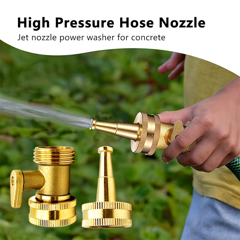 Nozzle Brass - قطعتان/مجموعة فوهات نحاسية لخرطوم الحديقة -