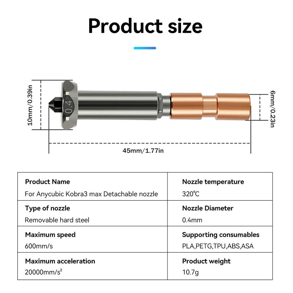 ترقية جديدة فوهة ل Anycubic كو - مراجعة Hotend 0.4Mm وسعره