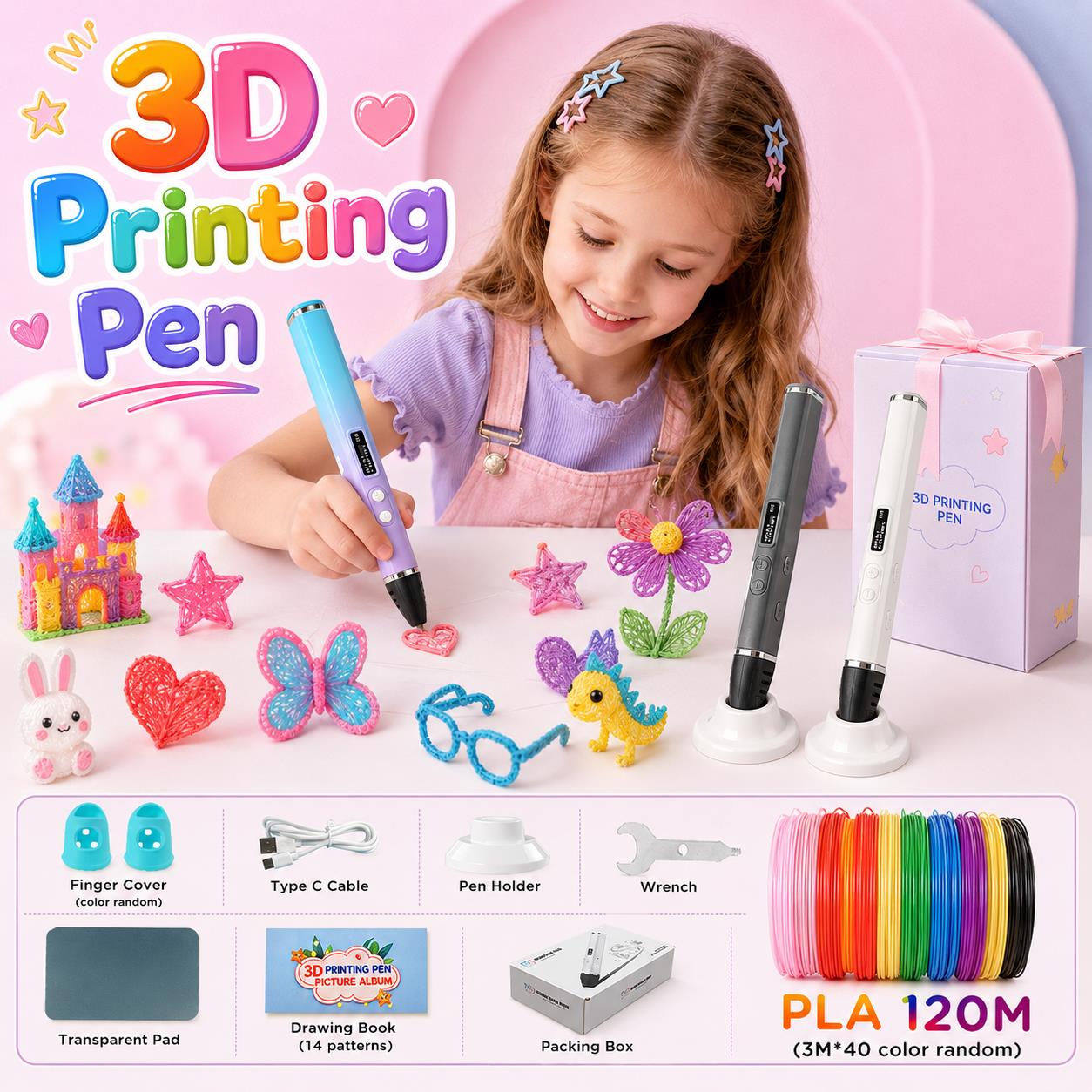 قلم طباعة ثلاثية الأبعاد للأطف - مراجعة Pla Filament وسعره